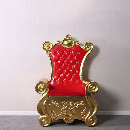 Red Royal Throne Christmas Chair Statue