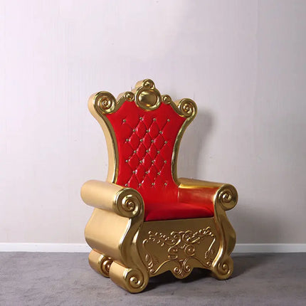 Red Royal Throne Christmas Chair Statue