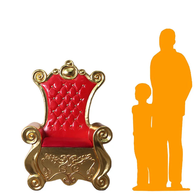 Red Royal Throne Christmas Chair Statue