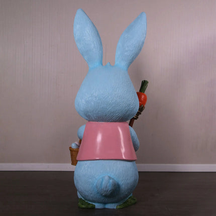 Large Blue Baby Bunny Rabbit Statue LM Treasures - H