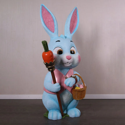 Large Blue Baby Bunny Rabbit Statue LM Treasures - H