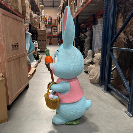 Large Blue Baby Bunny Rabbit Statue LM Treasures - H