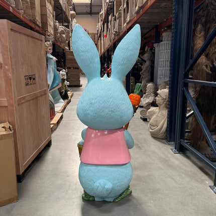 Large Blue Baby Bunny Rabbit Statue LM Treasures - H