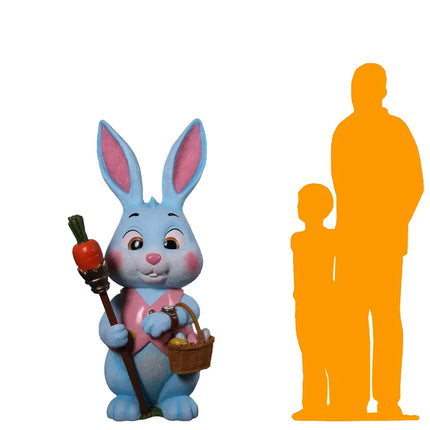 Large Blue Baby Bunny Rabbit Statue LM Treasures - H