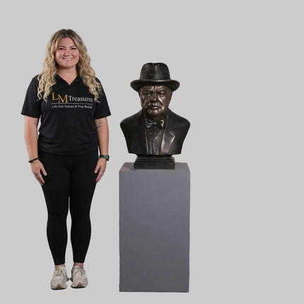 Winston Churchill Bust Life Size Statue LM Treasures - H