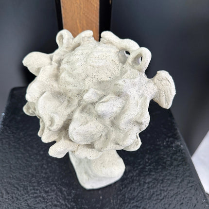 Small Medusa Bust Stone Finish Table Top Statue LM Treasures - H