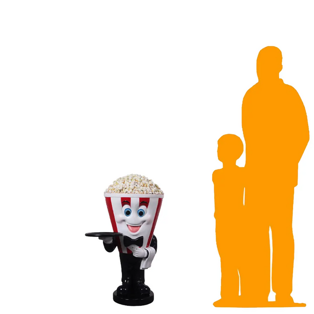 Popcorn Waiter Butler Statue LM Treasures - H
