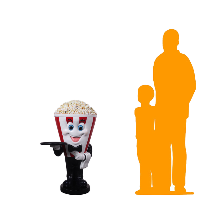 Popcorn Waiter Butler Statue LM Treasures - H