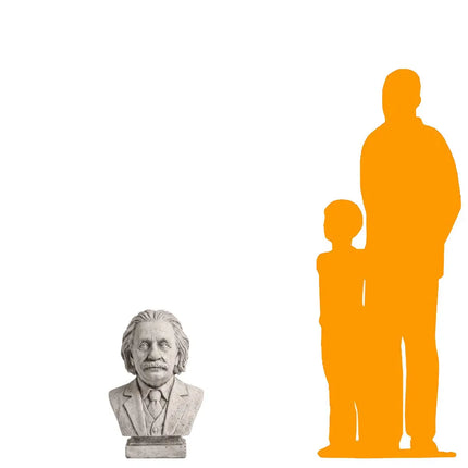 Albert Einstein Bust Stone Finish Statue LM Treasures - H