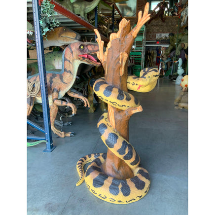 Anaconda Snake On Branch Life Size Statue - LM Treasures 