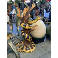 Anaconda Snake On Branch Life Size Statue - LM Treasures 