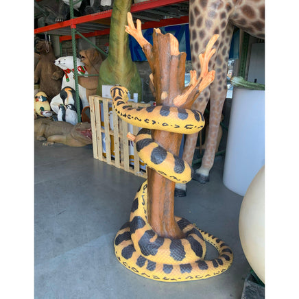 Anaconda Snake On Branch Life Size Statue - LM Treasures 