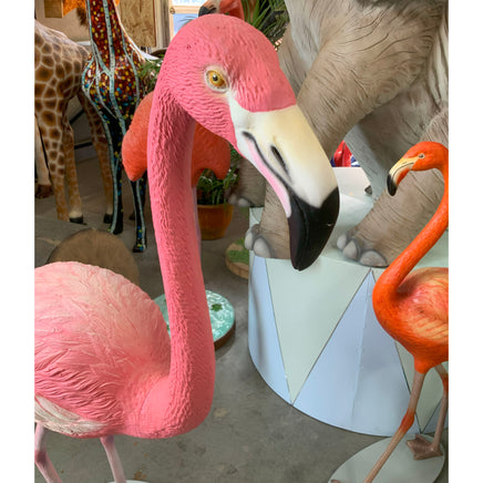 Standing Flamingo Life Size Statue - LM Treasures 
