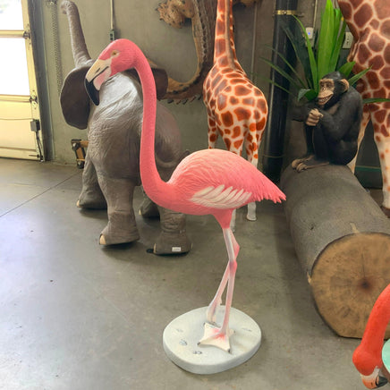 Standing Flamingo Life Size Statue - LM Treasures 