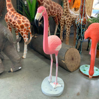 Standing Flamingo Life Size Statue - LM Treasures 