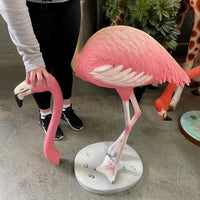 Standing Flamingo Life Size Statue - LM Treasures 