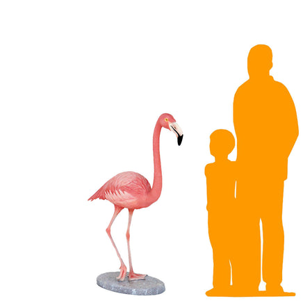 Standing Flamingo Life Size Statue - LM Treasures 