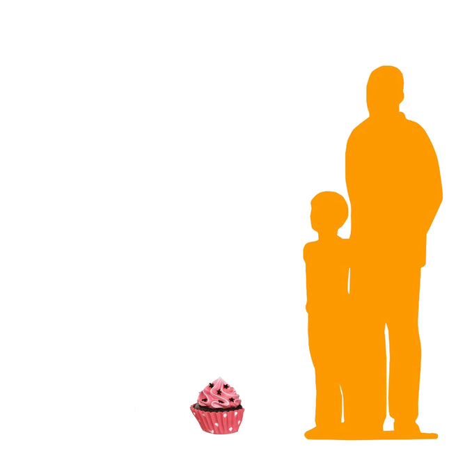 Mini Hanging Pink Cupcake Over Sized Statue LM Treasures - A