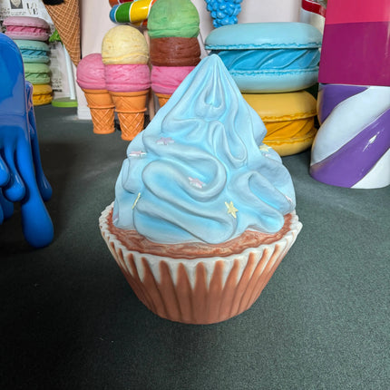 Blue Cupcake With Stars Over Sized Statue LM Treasures - A