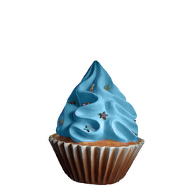 Blue Cupcake With Stars Over Sized Statue - LM Treasures 