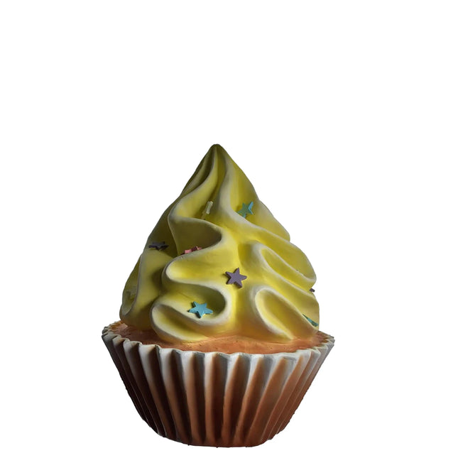 Yellow Cupcake With Stars Over Sized Statue LM Treasures - A