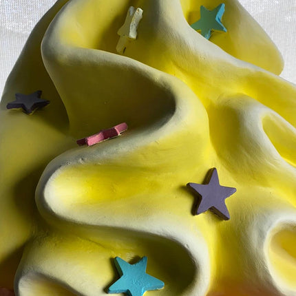 Yellow Cupcake With Stars Over Sized Statue - LM Treasures 