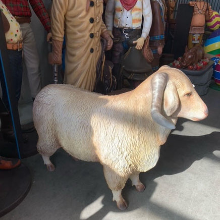 Male Tibetan Sheep Life Size Statue - LM Treasures 