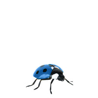 Small Blue Lady Bug Over Sized Insect Statue