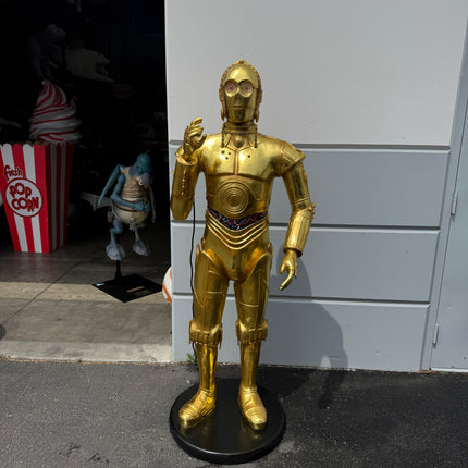 Gold Android Droid Butler Detective Life Size Statue