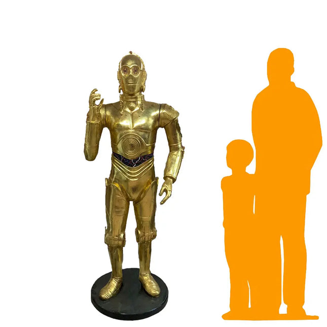 Gold Android Droid Butler Detective Life Size Statue LM Treasures - A