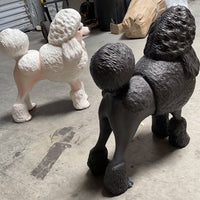 Black Poodle Life Size Dog Statue - LM Treasures 