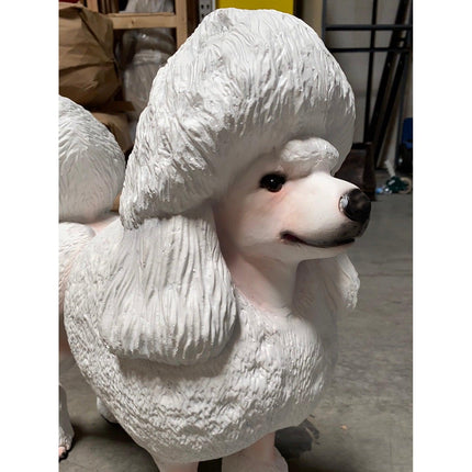 White Poodle Life Size Dog Statue - LM Treasures 