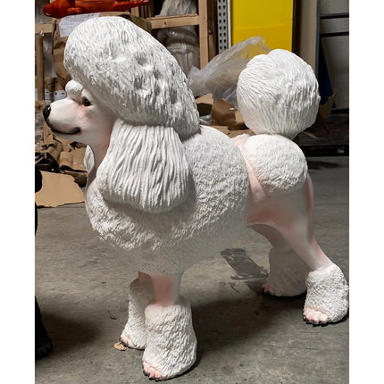 White Poodle Life Size Dog Statue - LM Treasures 
