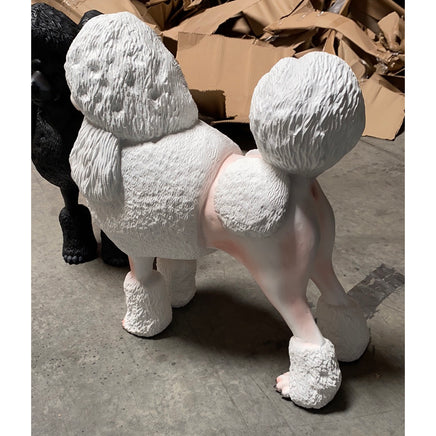White Poodle Life Size Dog Statue - LM Treasures 