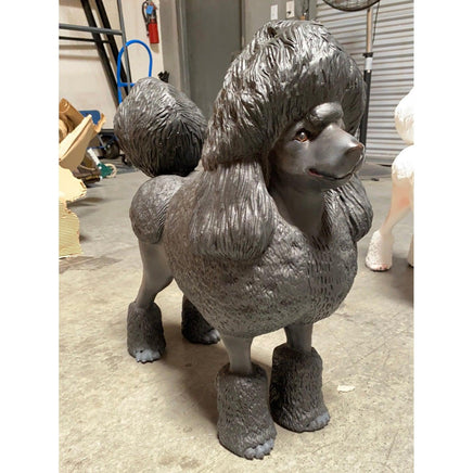 Black Poodle Life Size Dog Statue - LM Treasures 