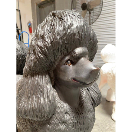 Black Poodle Life Size Dog Statue - LM Treasures 