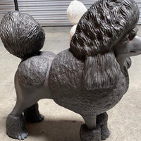 Black Poodle Life Size Dog Statue - LM Treasures 