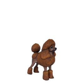 Brown Poodle Life Size Dog Statue - LM Treasures 