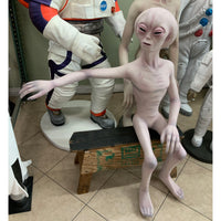 Alien Sitting No Bench Life Size Statue - LM Treasures 
