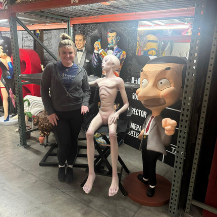 Alien Sitting No Bench Life Size Statue - LM Treasures 