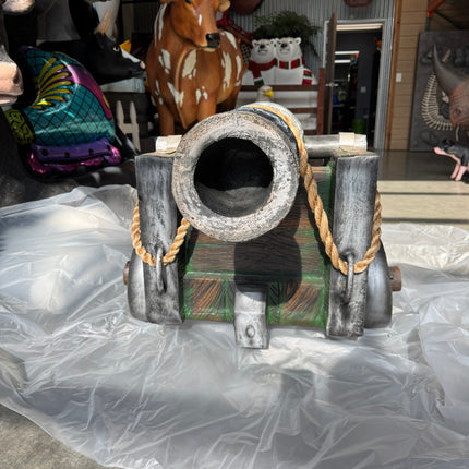 Realistic Pirate Cannon Life Size Statue