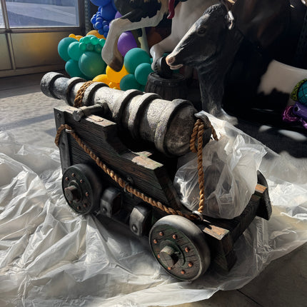 Realistic Pirate Cannon Life Size Statue