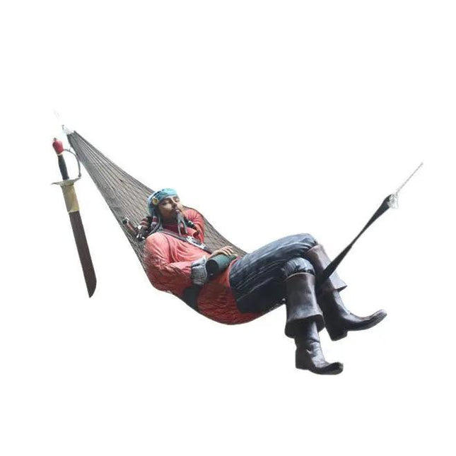 Pirate Hanging in Hammock Life Size Statue - LM Treasures 
