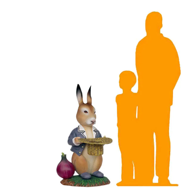 Rabbit With Onion Life Size Statue LM Treasures - A
