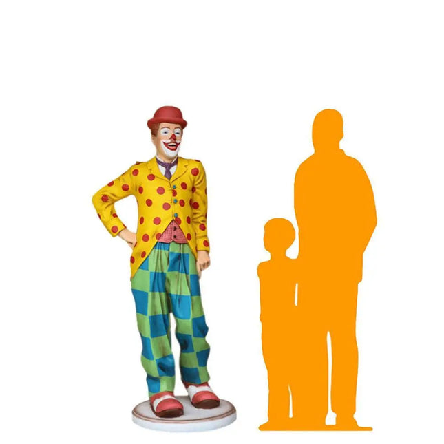 Circus Clown Standing Life Size Statue LM Treasures - A