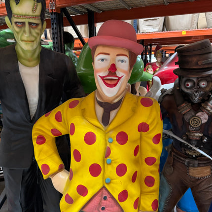 Circus Clown Standing Life Size Statue