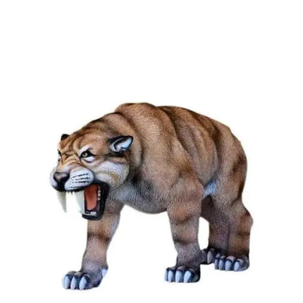 Saber Tooth Growling Life Size Statue LM Treasures - A