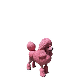 Pink Poodle Life Size Dog Statue - LM Treasures 