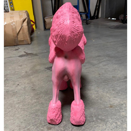 Pink Poodle Life Size Dog Statue - LM Treasures 