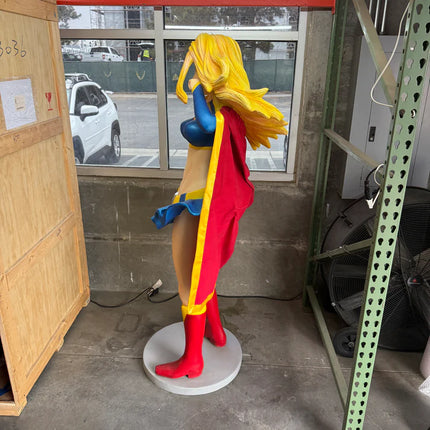 Muscle Girl Superhero Life Size Statue